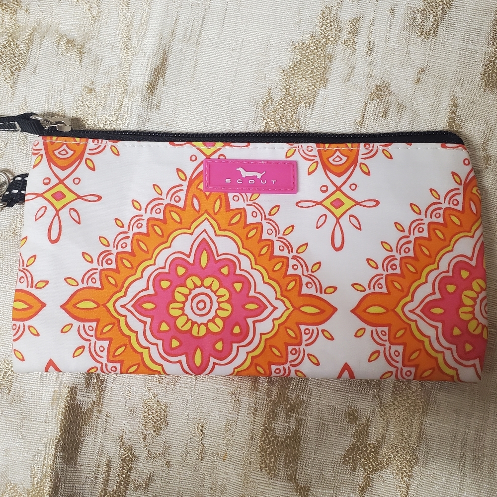 Scout Waterproof Orange and Pink Wristlet